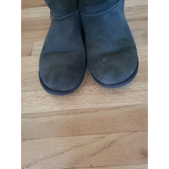 UGG Classic Tall Boots 8 Gray Suede Sheepskin 1016224 - Picture 3 of 7